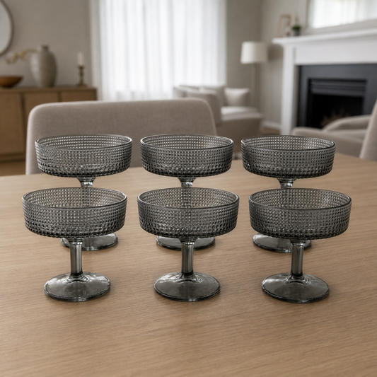 RM42-49 - set x 6 copas de champagne Dot Grey