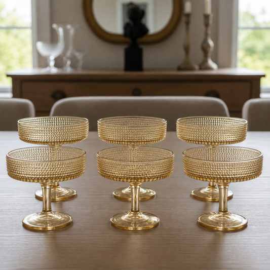 RM42-50 - set x 6 copas de champagne Dot gold
