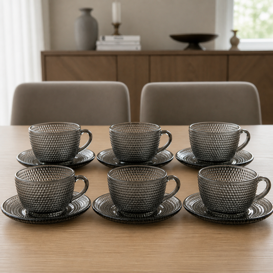 RM42-52 - Set x 6 tazas café Dot Grey