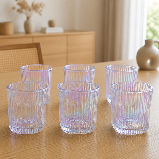 RM42-87 - Set x6 vasos bajos curved tornasol - set x6