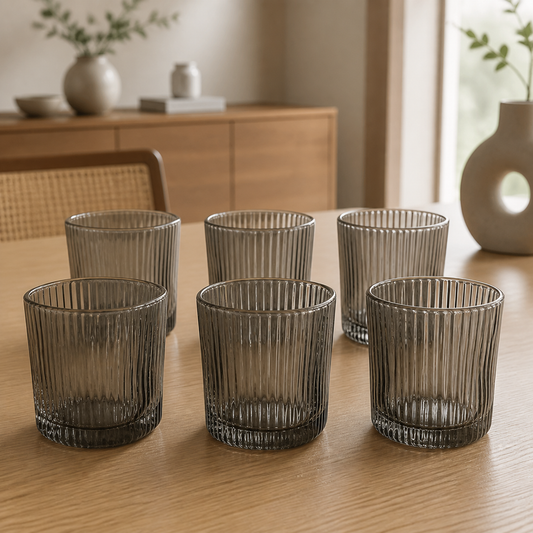 RM42-88 - Set x6 vasos bajos curved gray - set x6