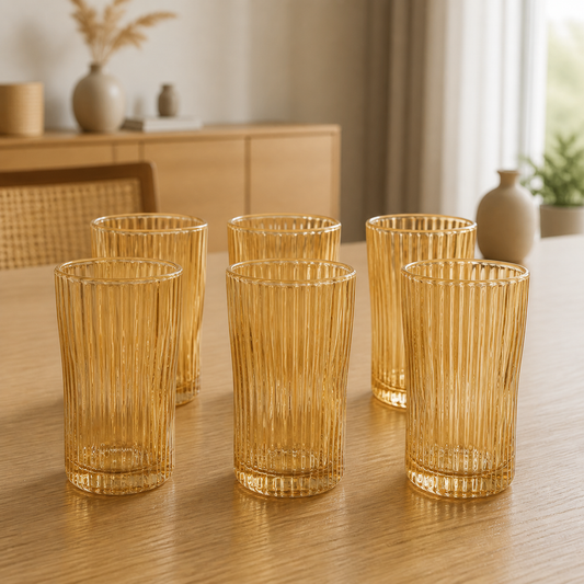 RM42-92 - Set x6 vasos altos curved gold - set x6