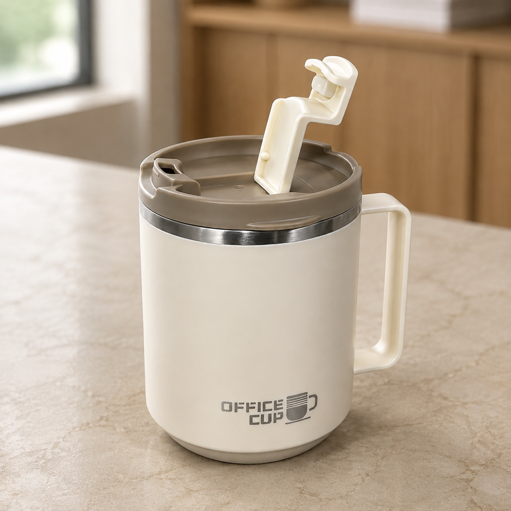 Vaso Térmico Office Cup con el pico abierto