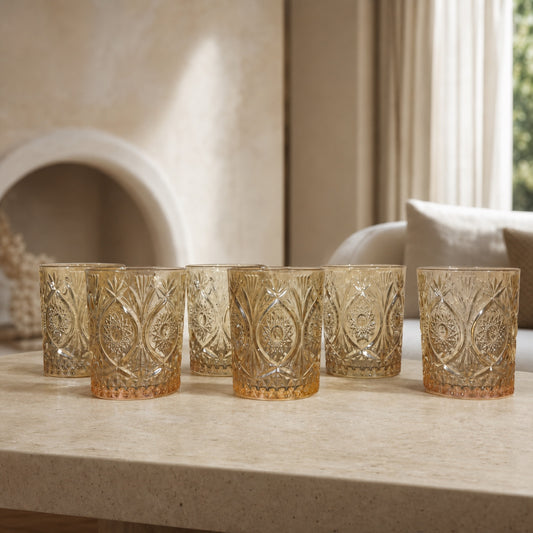 Set x6 Vasos chicos Luxury Gold
