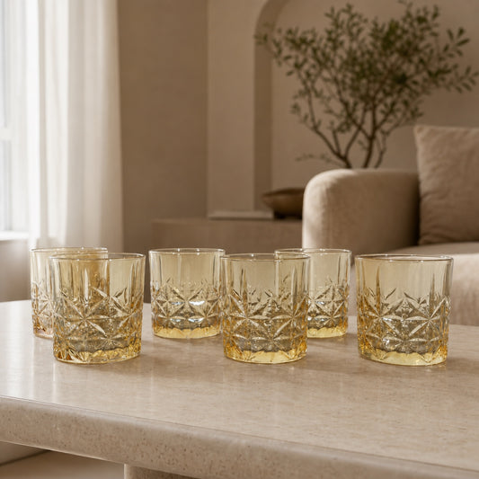 Set x6 Vasos chicos Estrella Gold