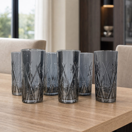 Set x6 Vasos largos Estrella Grey
