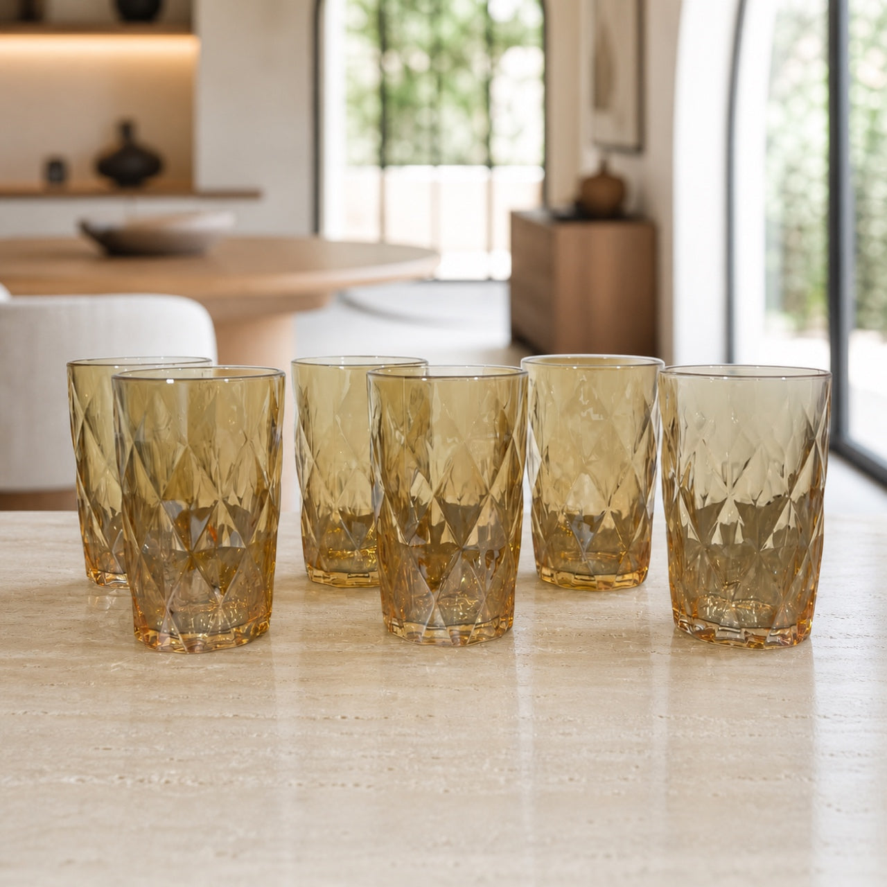 Set x6 Vasos largos Ice Gold