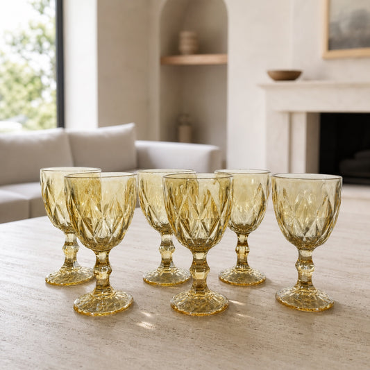 Set x6 Copas de vino Ice Gold