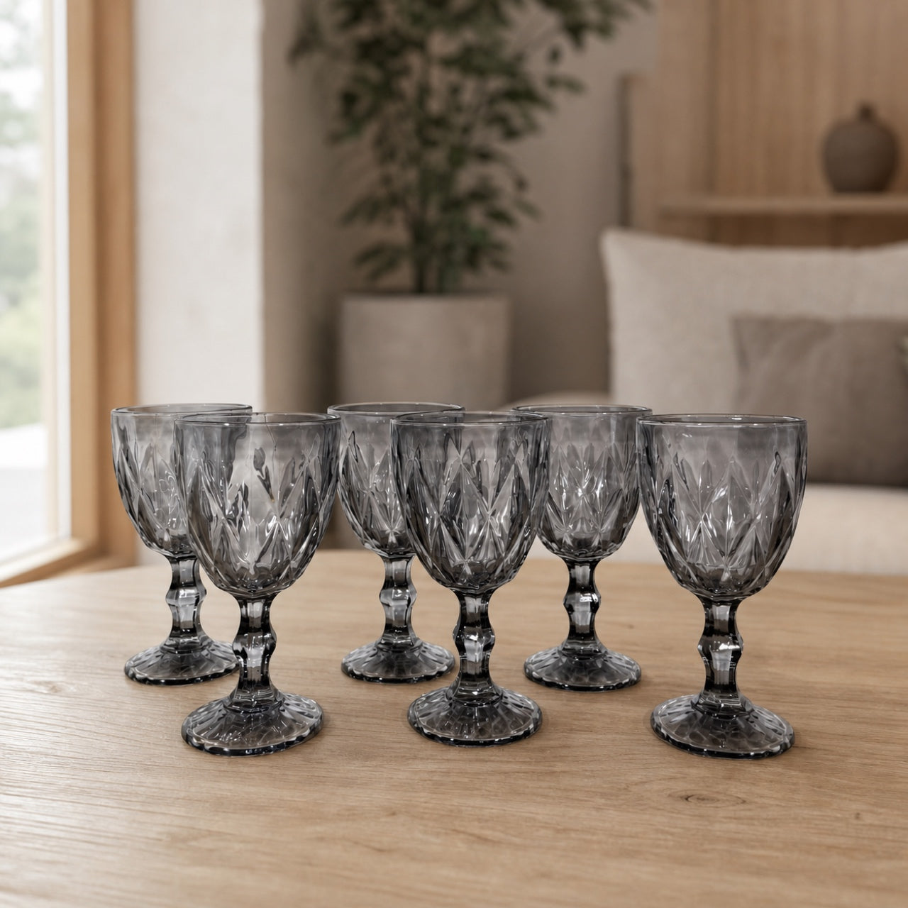 Set x6 Copas de vino Ice Grey