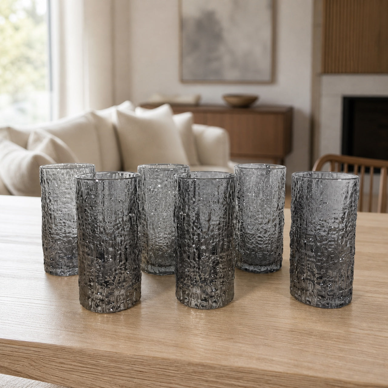 Set x6 Vasos largos de agua Alaska Grey