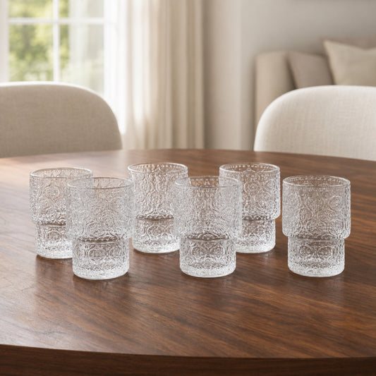 Set x6 Vasos de vidrio chicos Margarita Colorfull