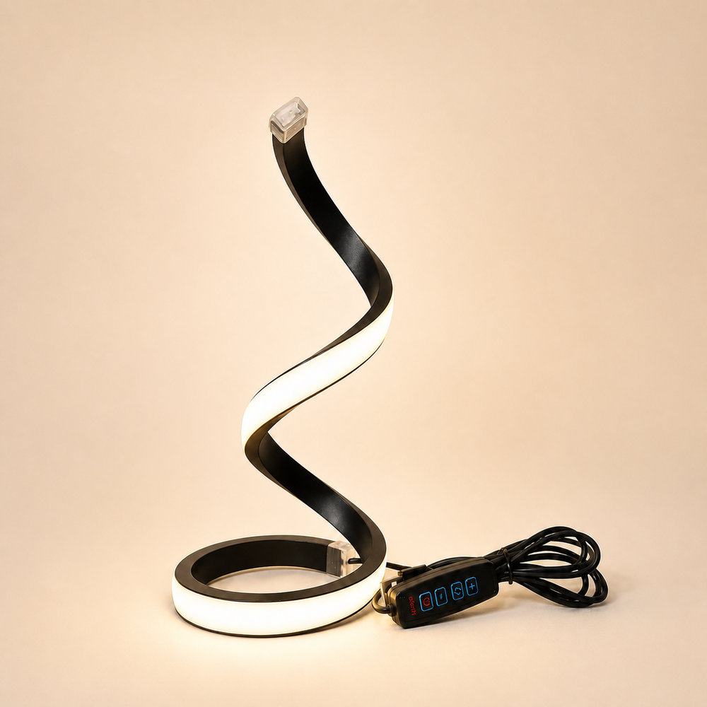 Lámpara LED de escritorio Espiral 2 USB