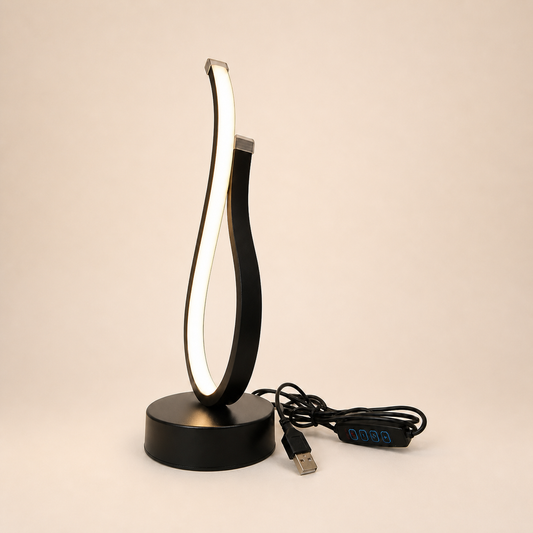 Lámpara LED de escritorio Bucle 2 USB