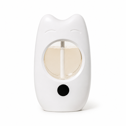 Difusor de Aroma Inalámbrico Gato 50 ml sobre fondo blanco