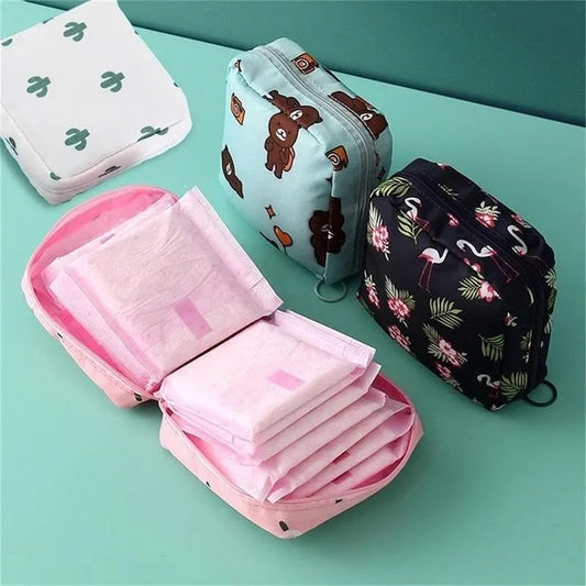 Estuche porta toallitas femeninas con cierre