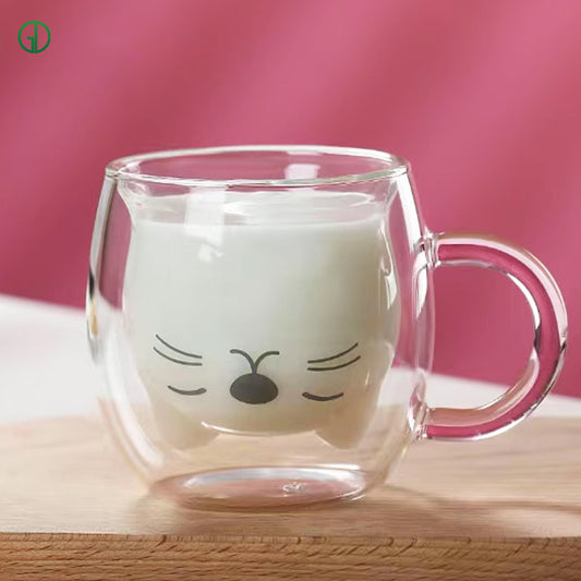 Taza doble vidrio Cute Cat 250 ml