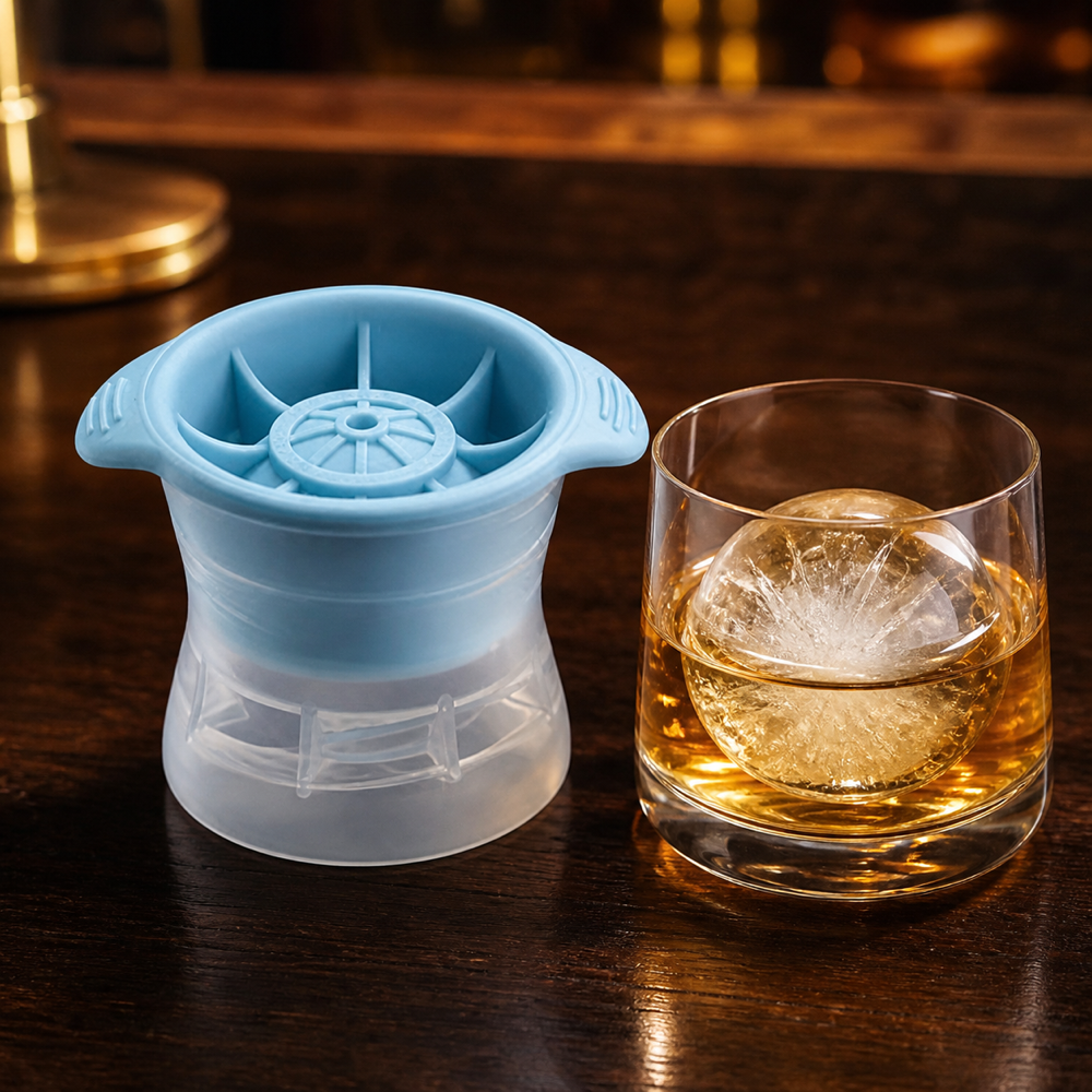 Molde para Hielo Bola de Whisky 11 cm en ambiente lifestyle