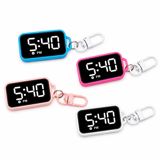 Reloj Llavero LED sobre fondo blanco