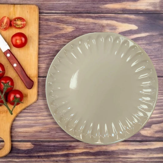 Plato postre badem crema