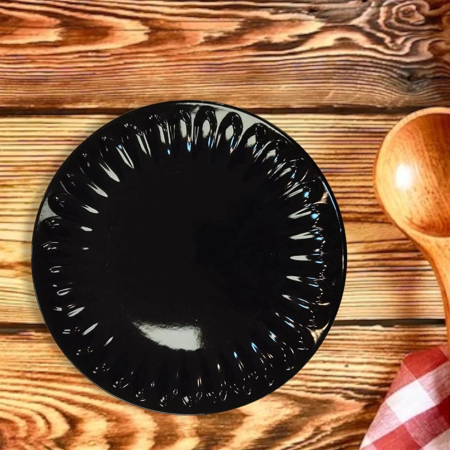 Plato postre badem negro