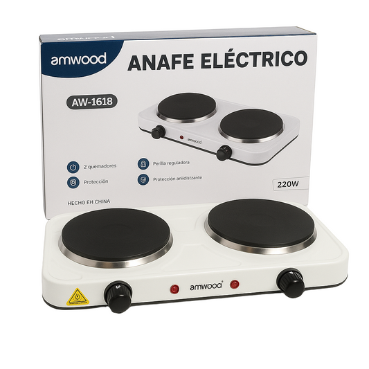 Anafe electrico amwood 2 hornallas
