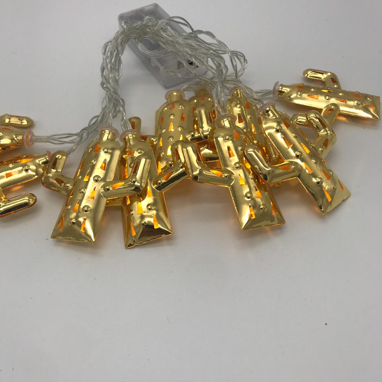 Guirnalda led cactus dorado