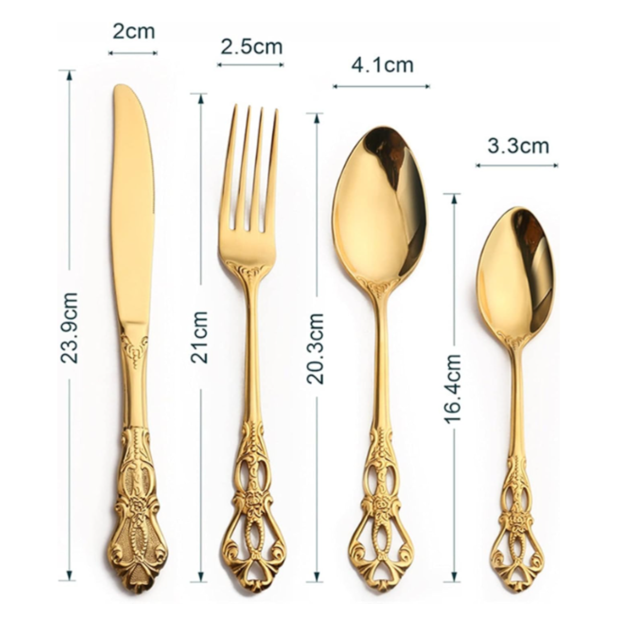 Cubiertos Set x24 Dorados