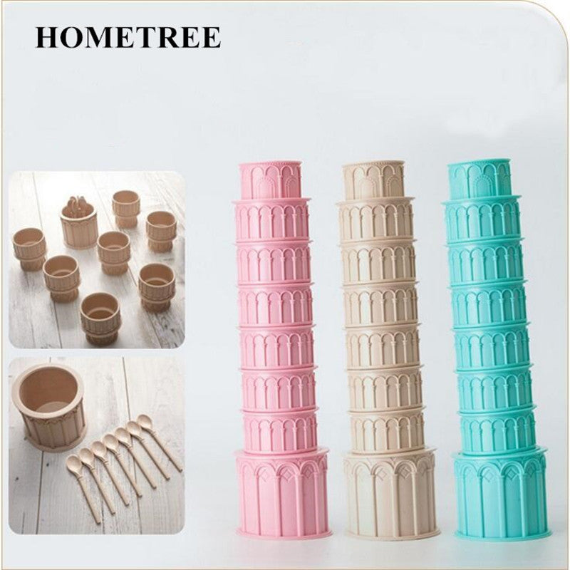Set tazas torre piza