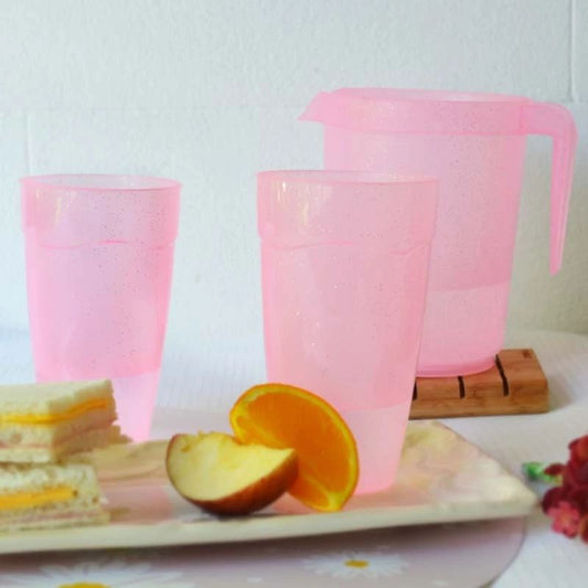 Jarra vita + 2 vasos