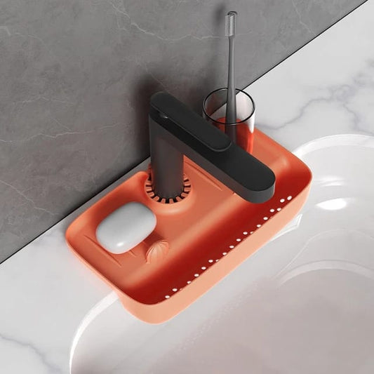 Organizador de baño con contenedor