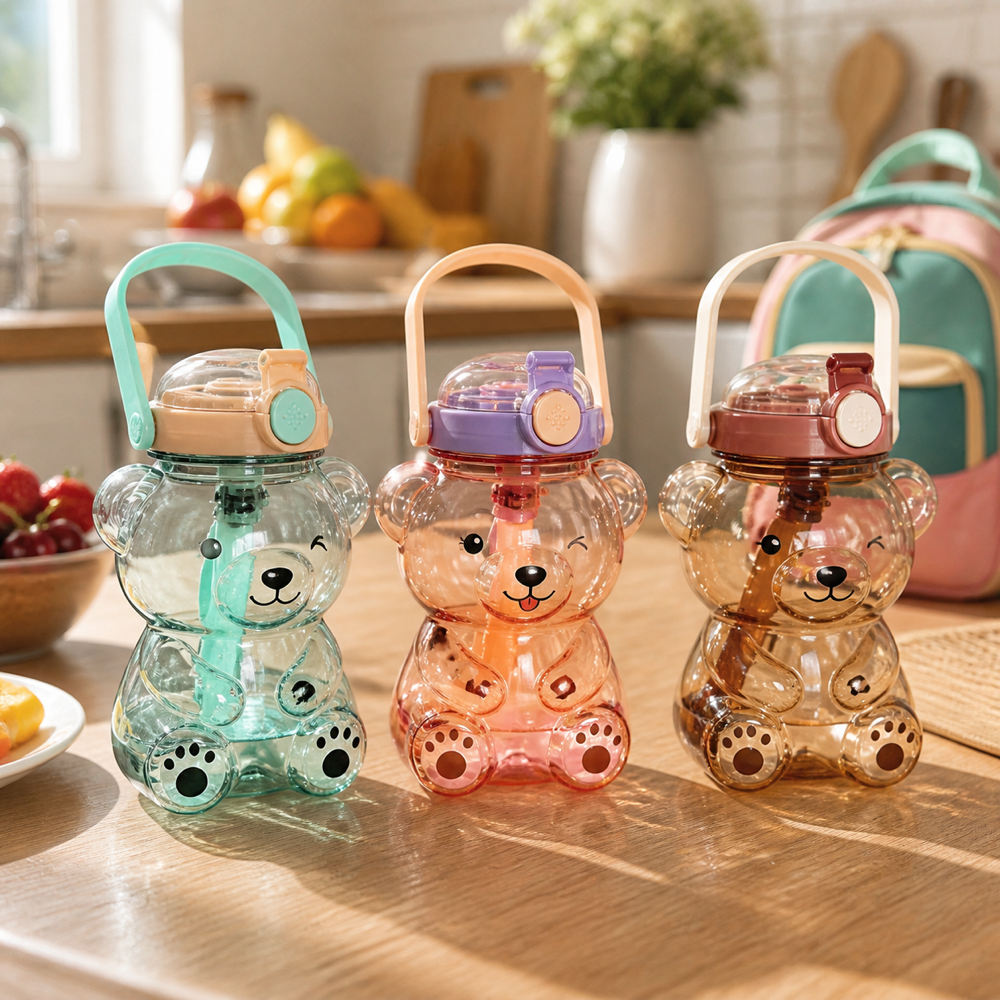Botella Infantil con traba Bear lifestyle por mayor - Items Objetos