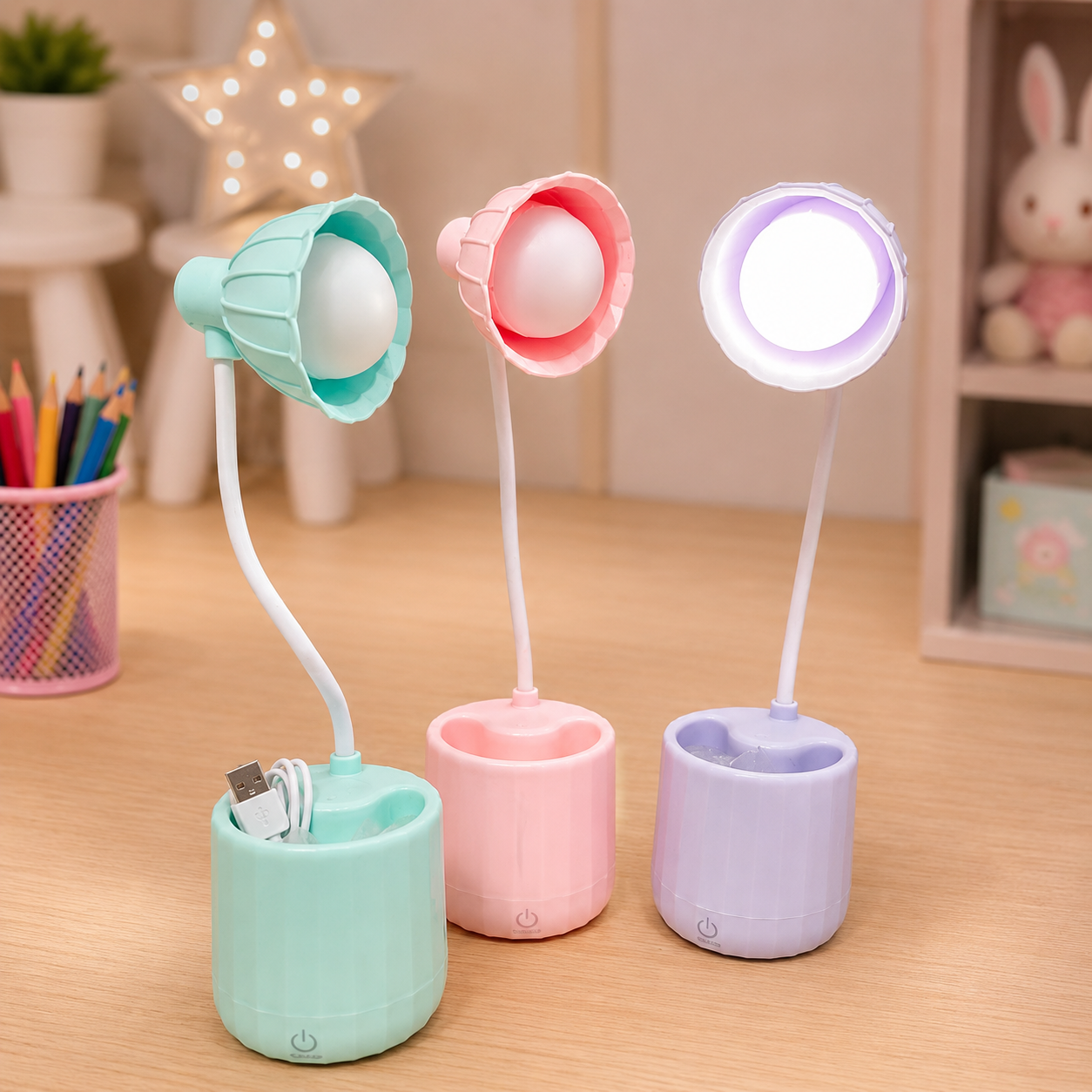 Lámpara de mesa Margarita RM20-11 en colores surtidos