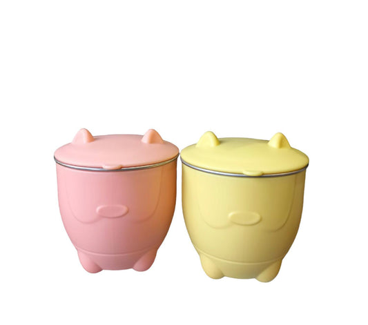 Taza termica gatito amarilla