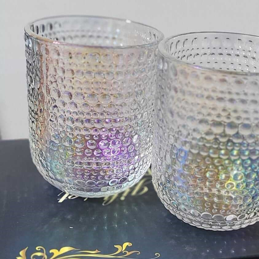 Vaso corto point tornasolado