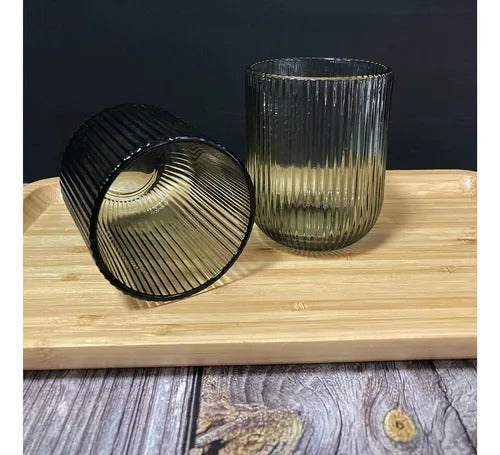 Vaso corto line grey