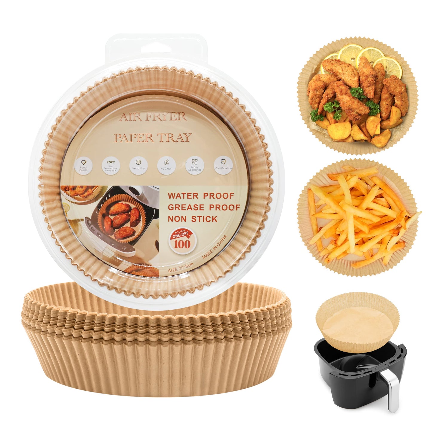 Molde de papel para freidora de aire