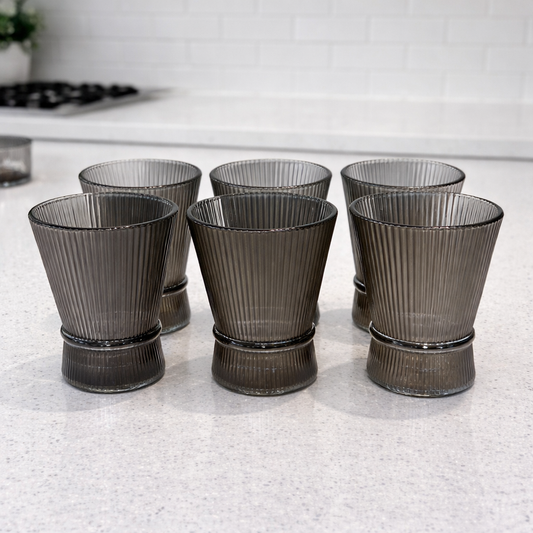 Set x 6 vasos Cortos White Corner Grey