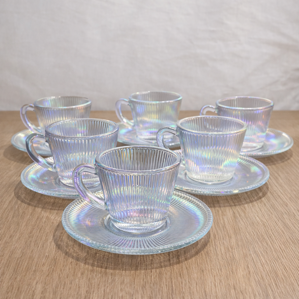 Set x 6 tazas de café Corner Tornasol