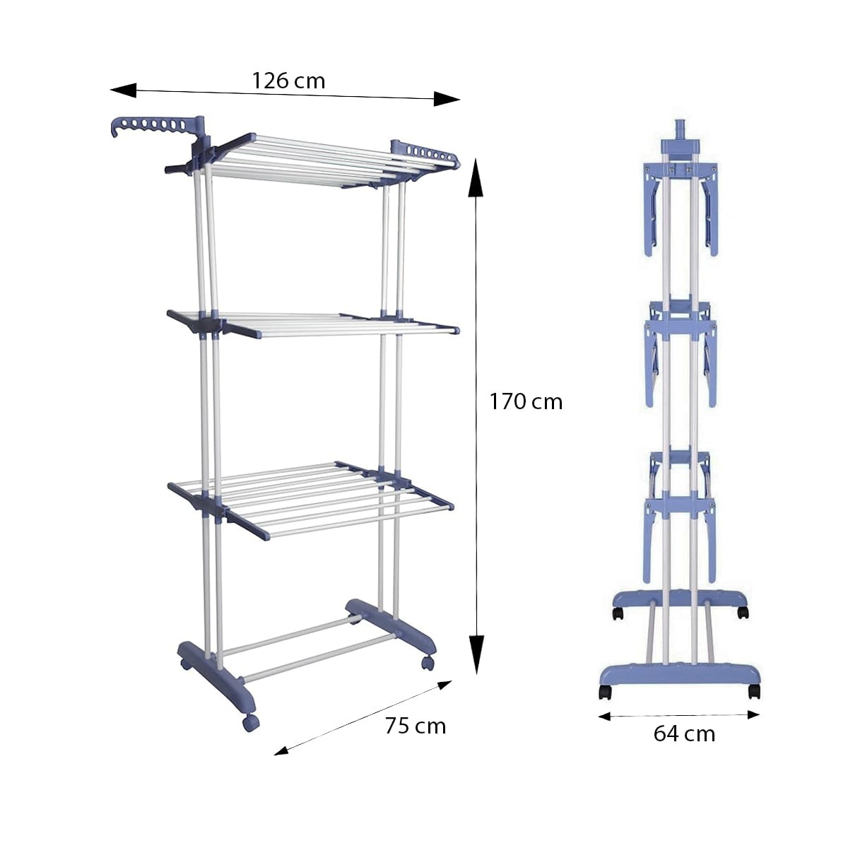 Tender vertical azul